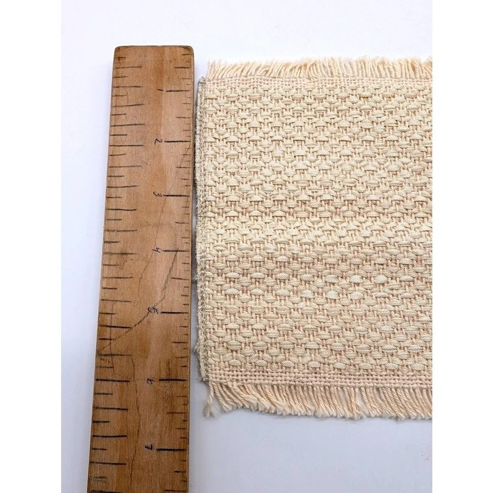 1:12 Miniature Dollhouse Rugs Set of 2 Woven Fringe Farmhouse Country Minimalist